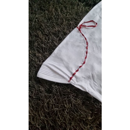 Bergo Jilbab Anak Sekolah Putih Pita Serut l Putih Pita Putih l Putih Pita Merah l Putih Pita Hijau
