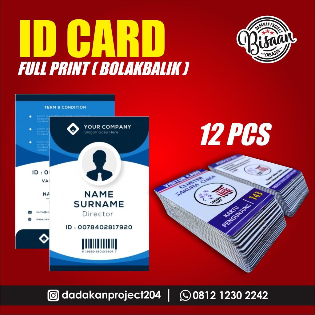 Jual ID CARD COSTUM | Shopee Indonesia