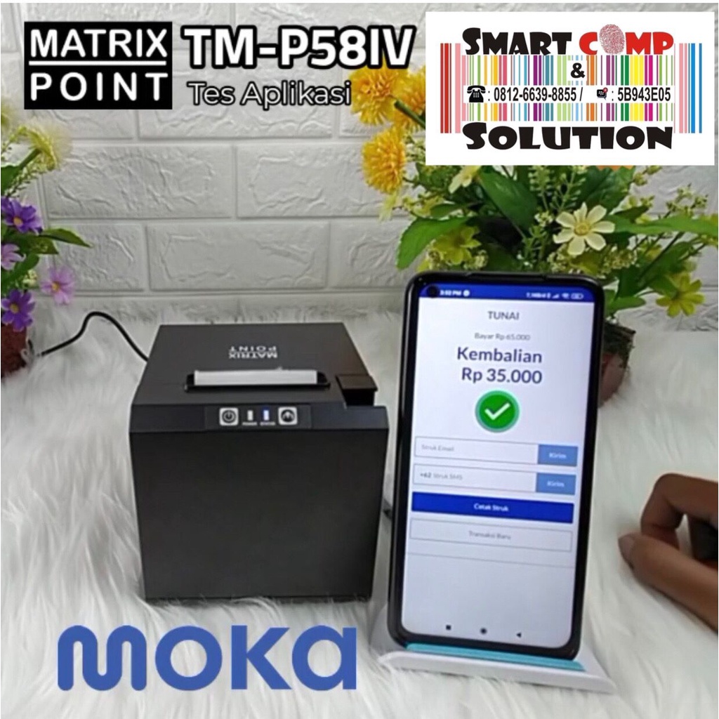Printer Kasir Thermal Matrix Point TMP-58IV / TM-P58IV Bluetooth 58mm