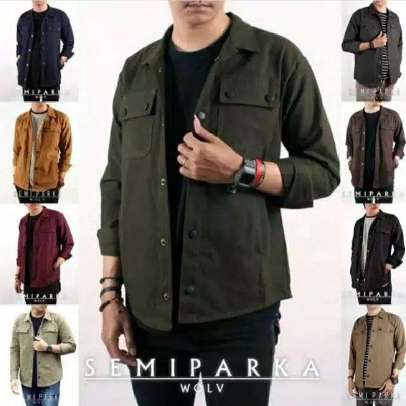 Trucker Jacket || Semi Parka jaket || Kemeja Cowok