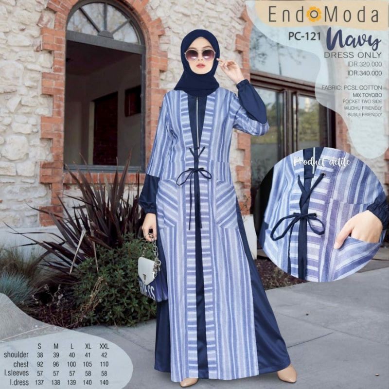 GAMIS ENDOMODA PC 121 THREE TONE || SYARI &amp; CASUAL