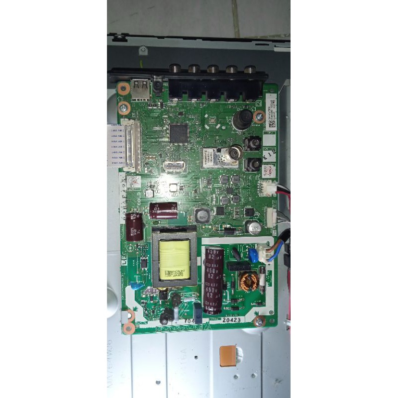 Mainboard MB mesin tv Sharp LC24LE175I bekas copotan layar pecah