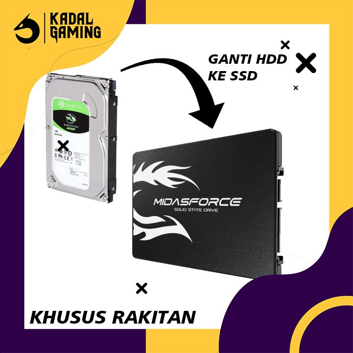 UPGRADE HDD KE SSD KHUSUS RAKITAN HARDDISK KE SOLID STATE DRIVE