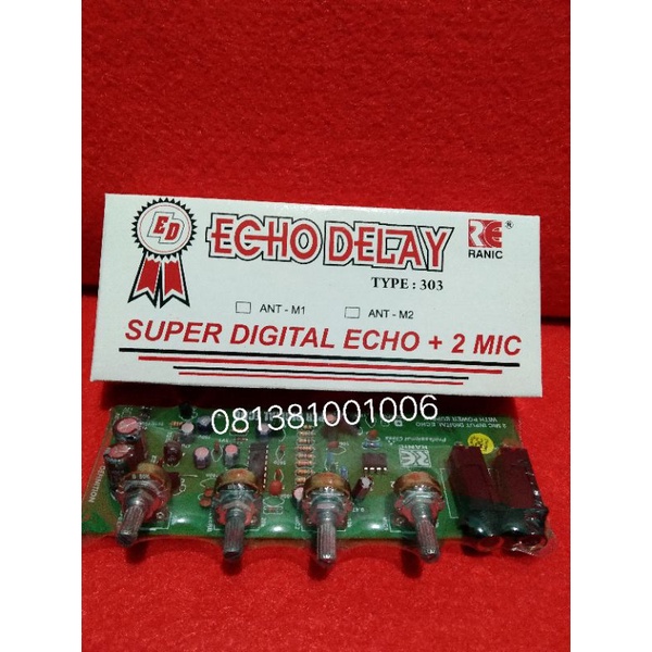 Jual KIT DIGITAL ECHO DELAY PLUS PSU 2 MIC SUPER KARAOKE MIK LOW NOISE