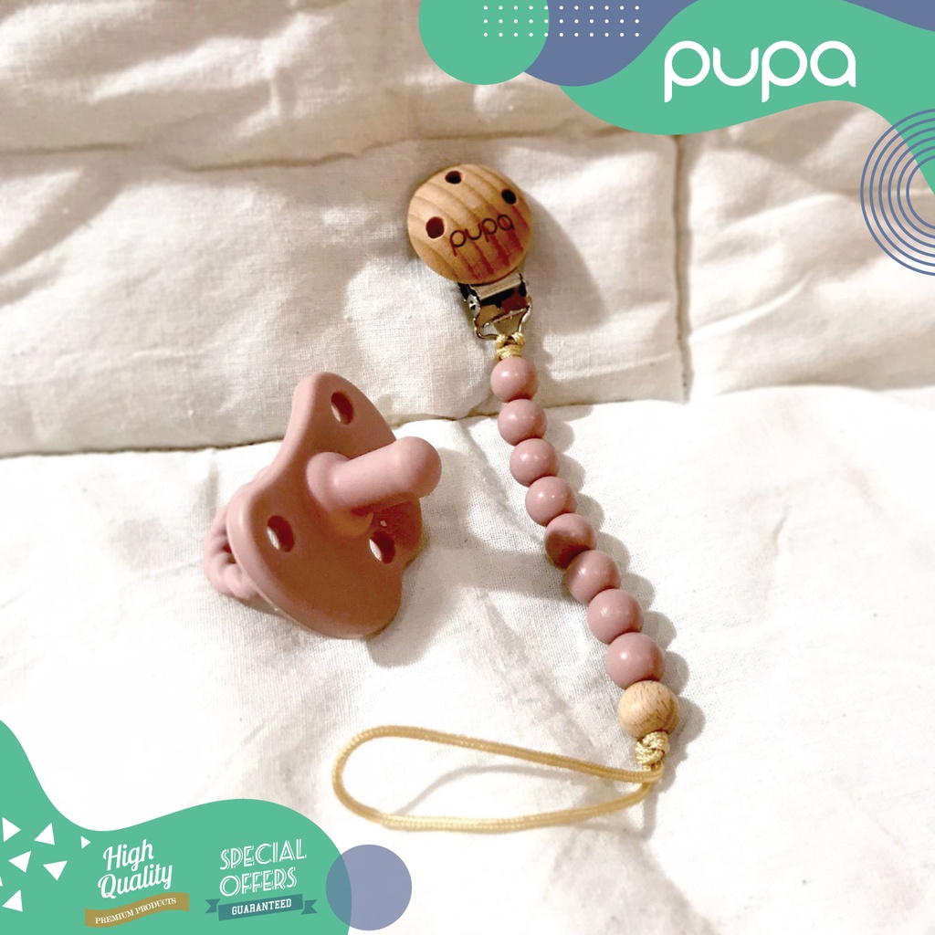 Empeng Bayi / Dot Bayi Silikon + Teether Gelang Silicone Pacifier Baby PUPA