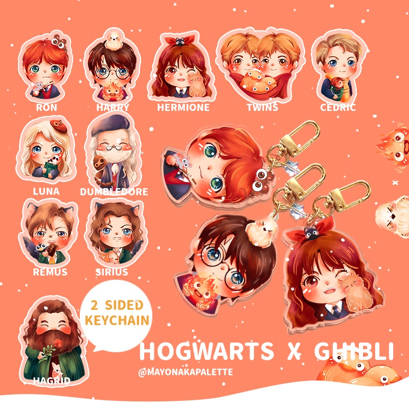 

Hogwarts - Harry Potter x Ghibli Characters Keychain