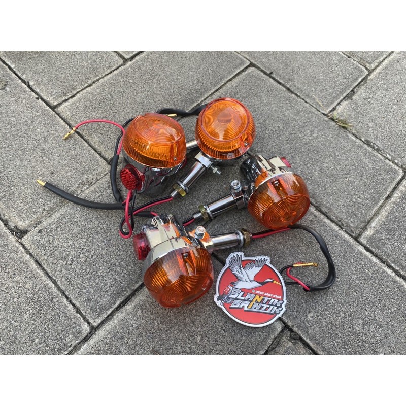 SEIN SEN GT380 MINI IMPORT DEPAN BELAKANG COCOK BUAT C70 GL100 HONDA CB100 CB125 MOGE ARIEL CUSTOM