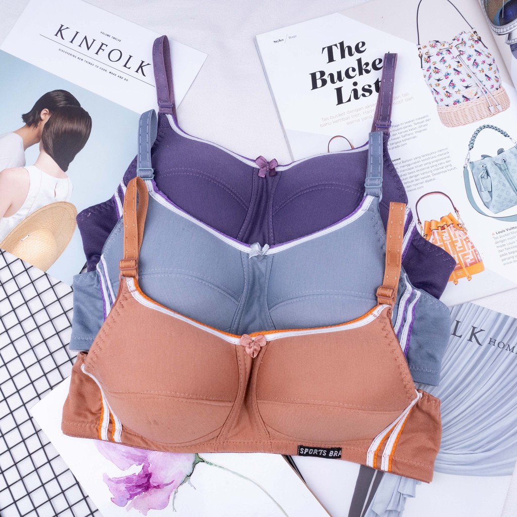 Sport Bra Pakaian Dalam Wanita High Quality Tanpa Kawat dan busa Merk Febby Guffy Dini Ke Ai-6