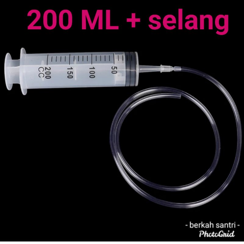 suntikan besar  200ml spuit syringe kapasitas 200ml large syringe 200 CC bukan 100 ml 150 cc 300 ml 500 cc spet lolohan pemberi makan burung - SUNTIKAN TANPA JARUM
