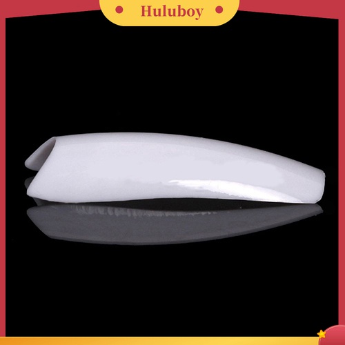 Huluboy Huluboy♡ 500pcs / Kotak Kuku Palsu Kepala Datar Mulus Ultra Tipis Transparan Tahan Lama Untuk Wanita