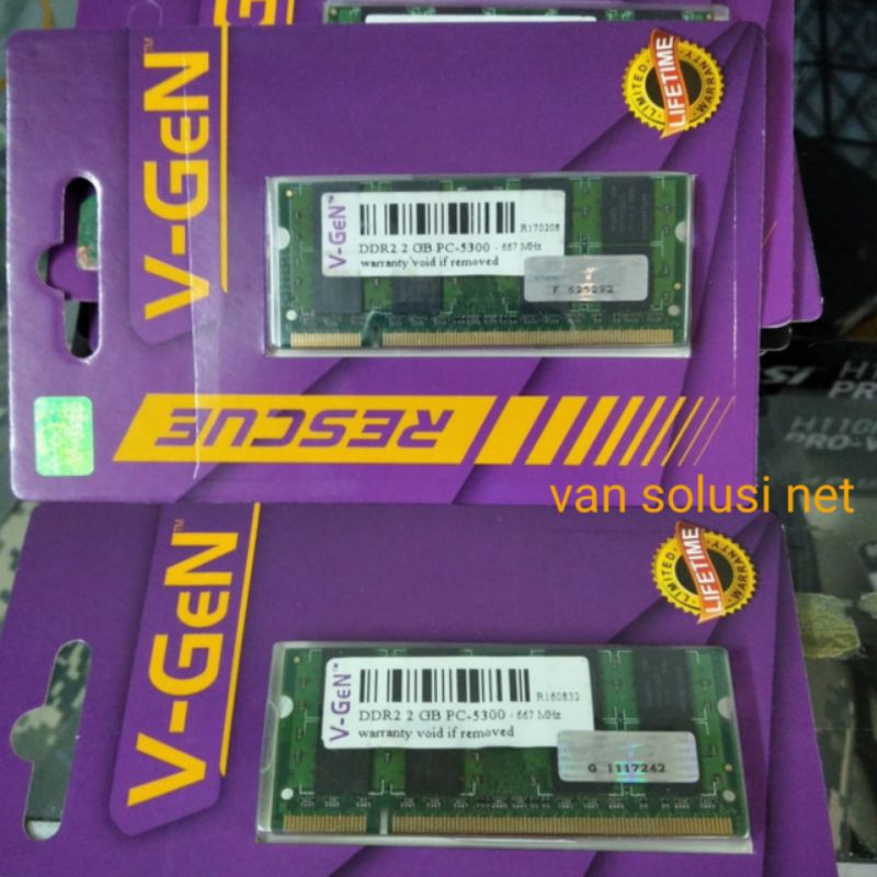 Ram Sodimm V-Gen DDR2 2Gb Pc 5300/RAM NOTEBOOK DDR2 2GB pc-5300 V-Gen original
