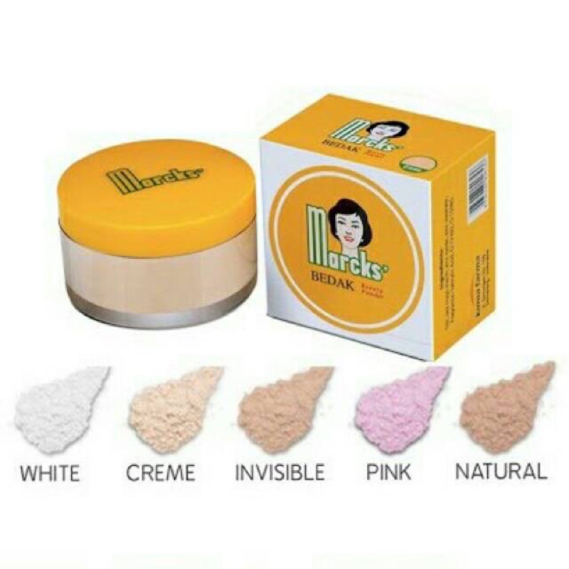 promo marcks bedak tempat kaca original
