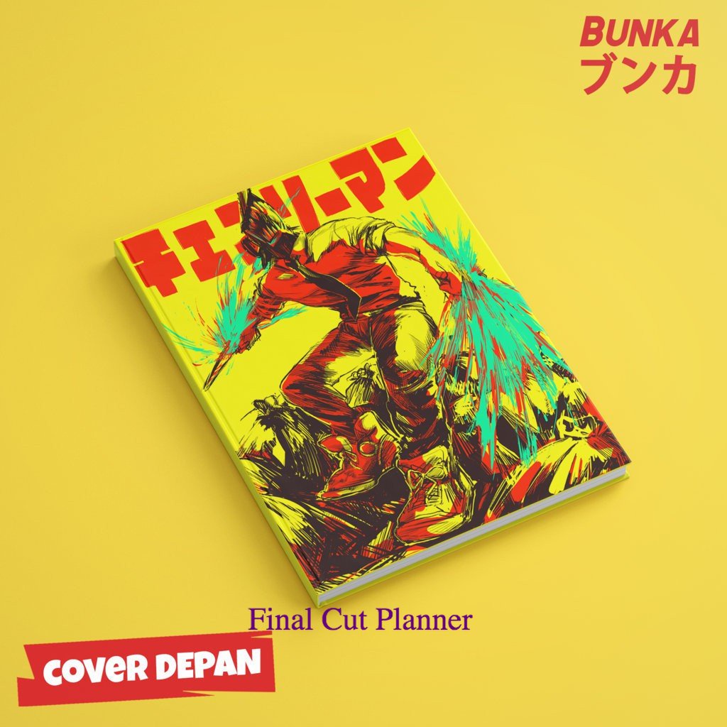 

Buku tulis polos/bergaris Anime Chainsaw Man Denji B Hardcover A5 Buku Tulis Catatan Notes Agenda Planner Jurnal