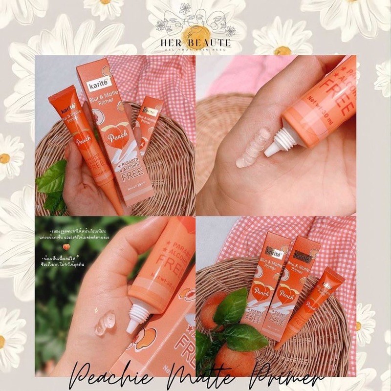 Primer Matte Karite Peach / Primer Wajah / Karite Primer Peach