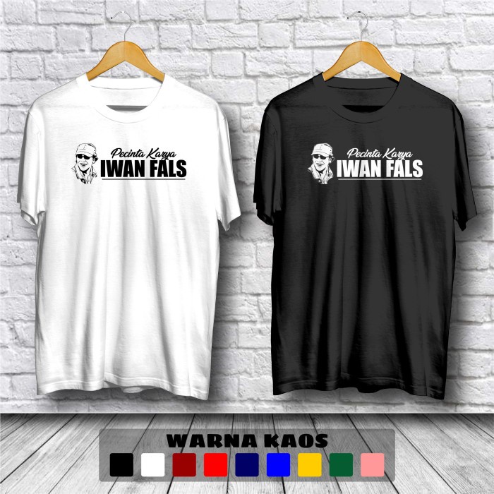 Kaos Pecinta Karya Iwan Fals Baju Distro - S, Putih