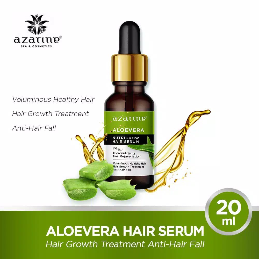 Azarine Nutrigrow Hair Serum Aloe Vera Serum Penumbuh Rambut Herbal 20ml