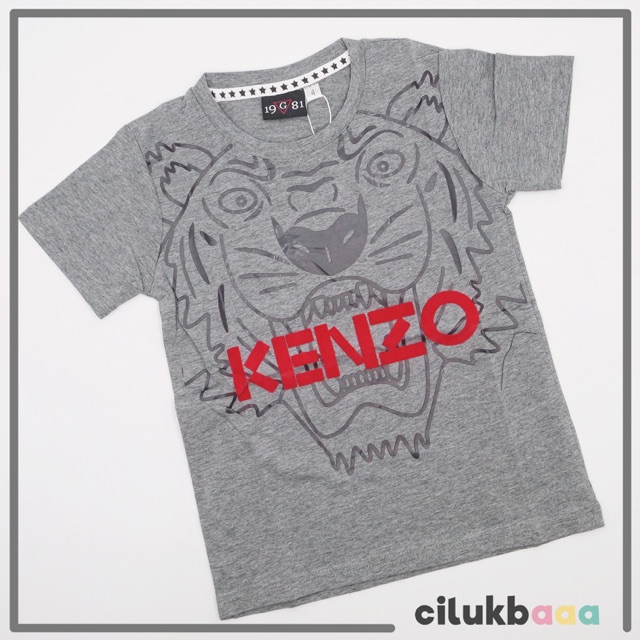 Baju Kaos T-shirt Bayi & Anak Kenzo Abu (Premium)