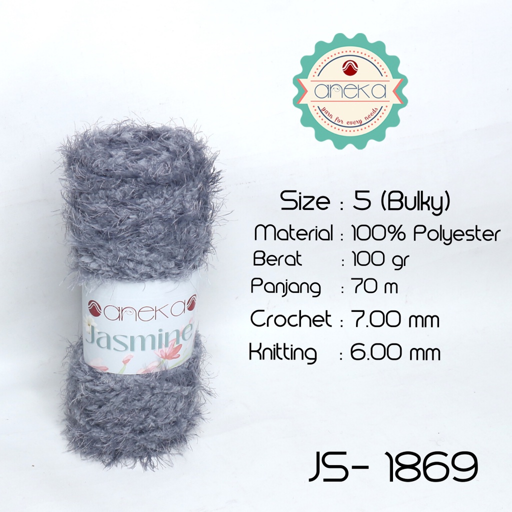 Benang Rajut Bulu Halus Jasmine Yarn / Cashmere Plush - 1869