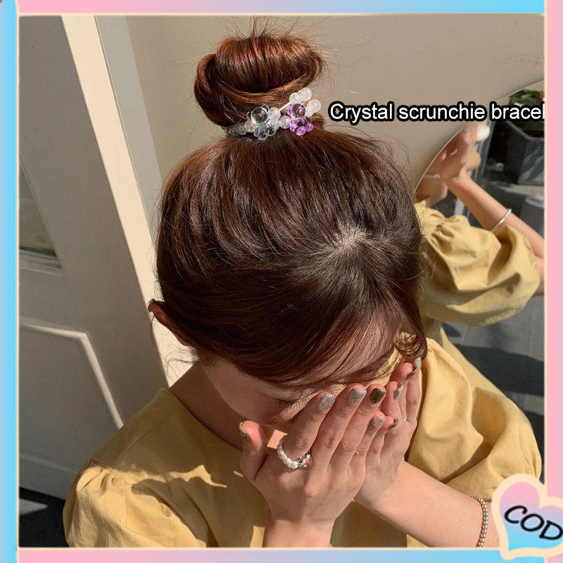 COD❤️ Hiasan Rambut Tali Rambut Beruang Kecil yang Lucu Kristal Dual-Purpose&quot;-A.one