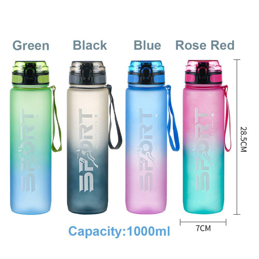 Solighter Botol Air Dengan Skala Anak Portable Langsung Minum Perlengkapan Minum Gradasi Frosted