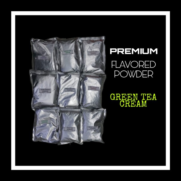 

DISKON - (BISA COD) Premium Green Tea Cream - Milk Based Beverage Powder 500gr