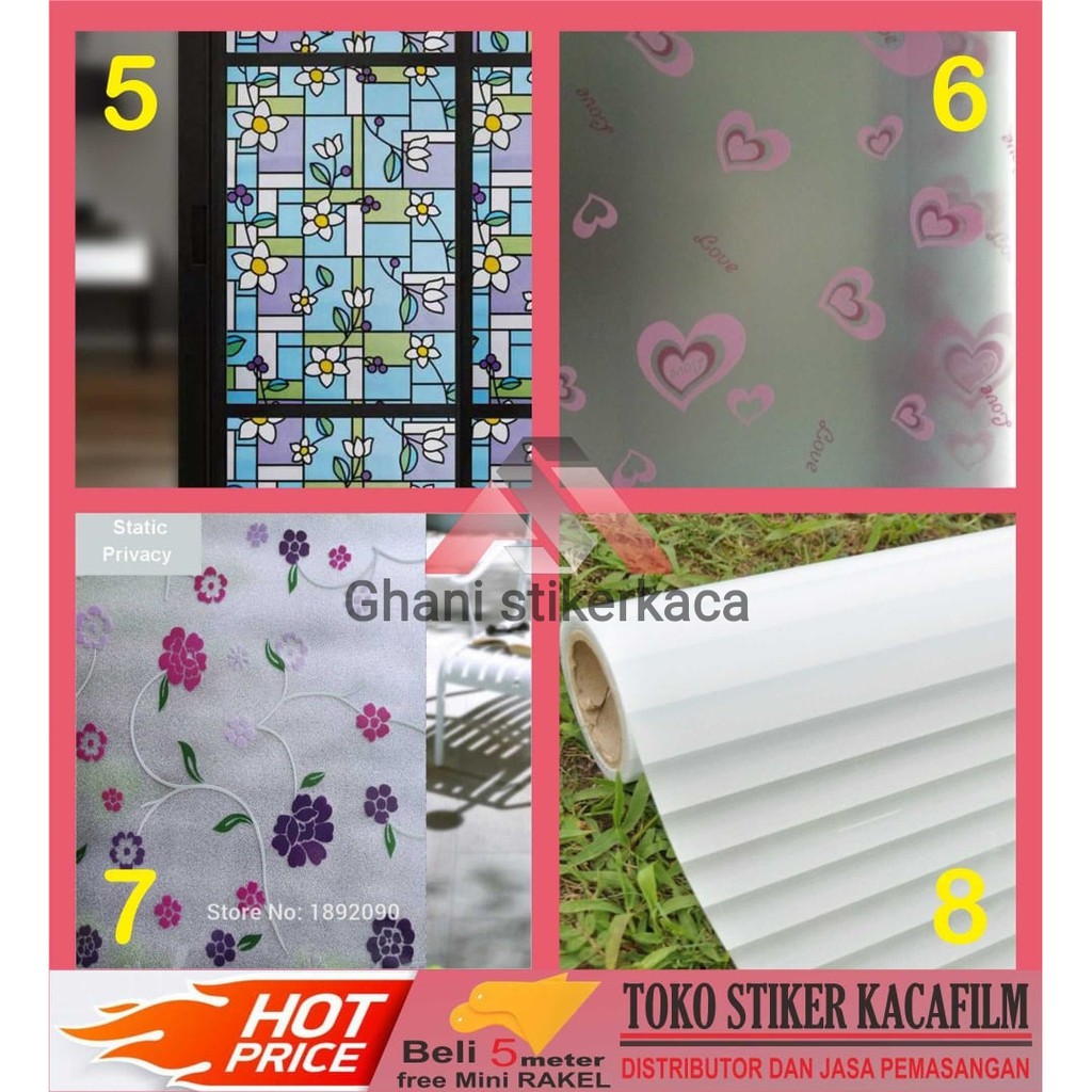 STIKER KACA RUMAH/STIKER KACA JENDELA RUMAH/STIKER KACA MOTIF/STIKER JENDELA RUMAH/STICKER KACA