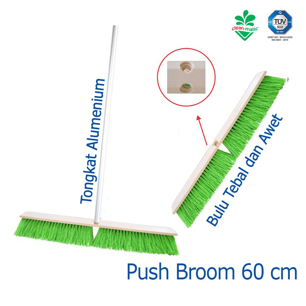 Sapu Lantai Sikat Lantai Outdoor Push Broom 60 CM 170142 Cleanmatic