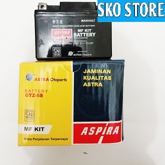 Aki Aspira GTZ5S MF KIT AKi Motor Vario,Mio,Scoopy ORIGINAL Murah