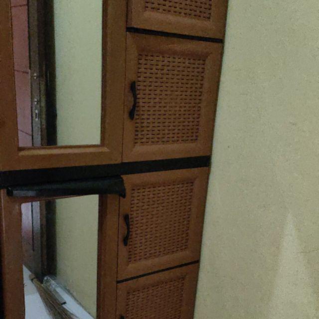 Khusus Kargo Lemari  4pintu 1 Laci Rotan Napolly