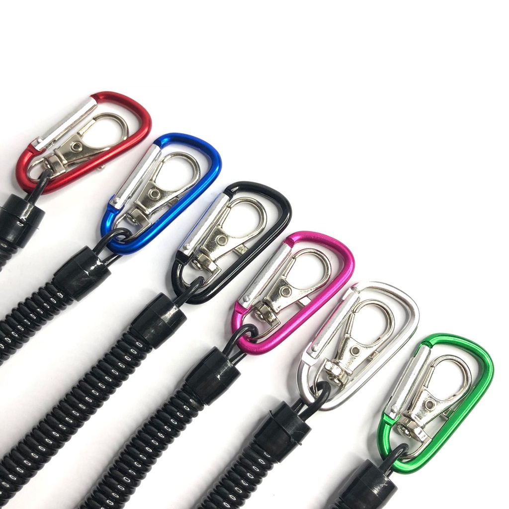 Carabinner Spiral Gantungan Tang box karabiner double Pengait dan Gantungan