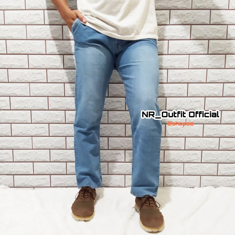 Celana Jeans Panjang Pria Slim Fit Skinny Cowok Stretch Melar 27-38 NR_Outfit Official COD