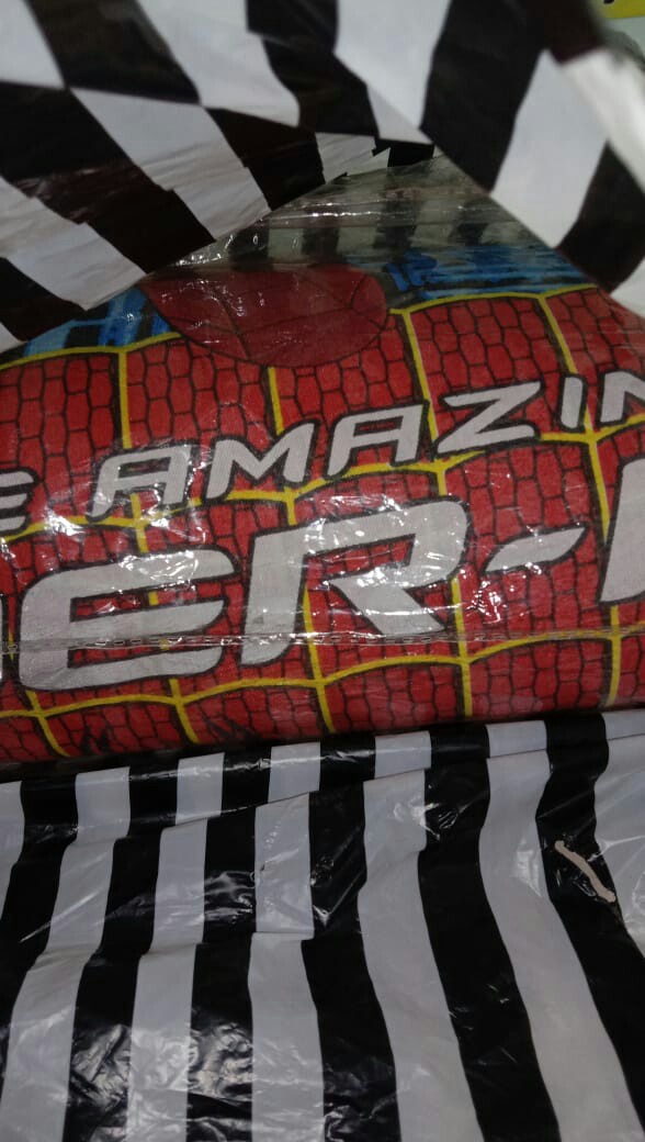 Sarung Kasur - Resleting L  - 160 X 200 X 20 - Spiderman -  Kasur Busa