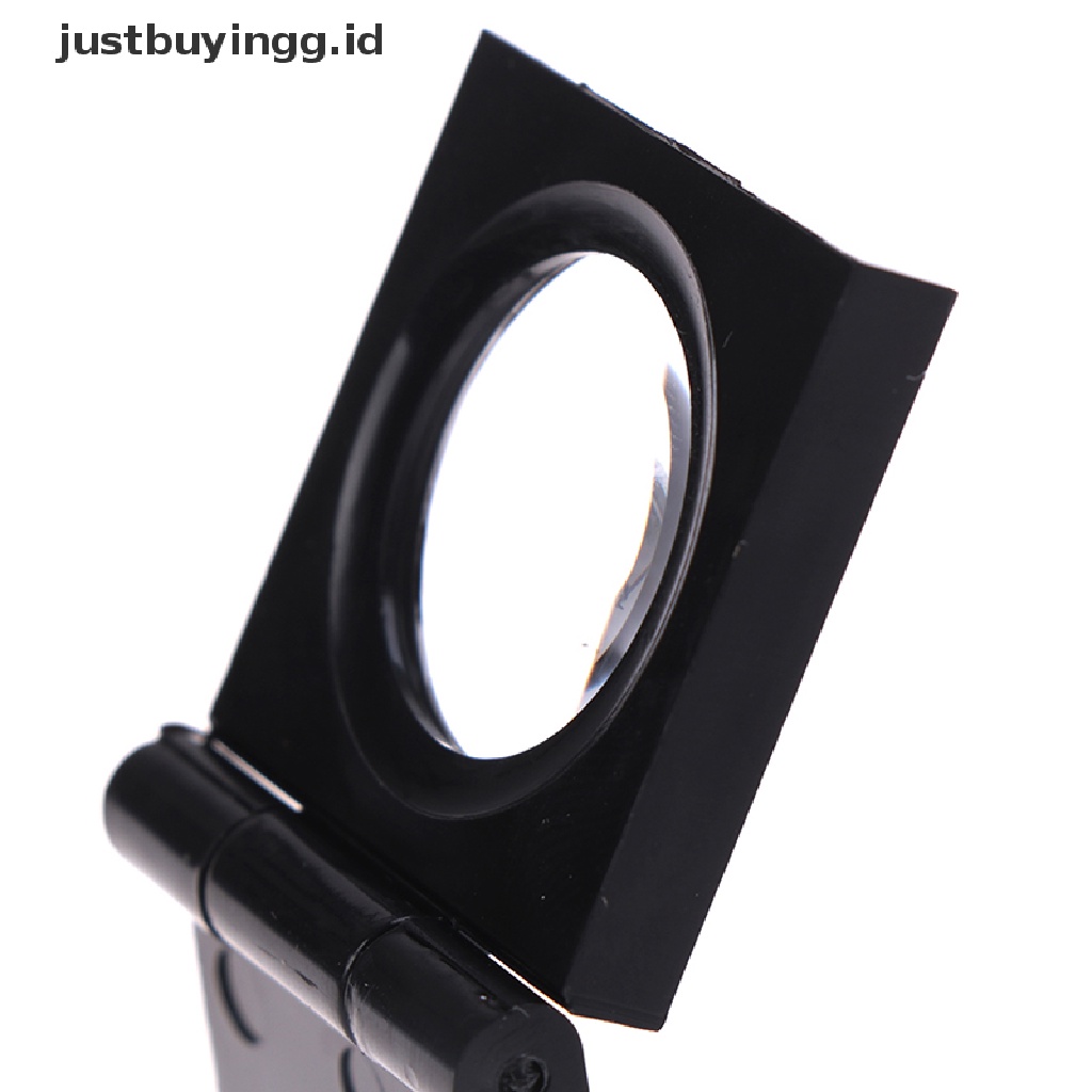 Stand Lup Kaca Pembesar 10x 28mm Model Lipat Dengan Skala Untuk Tekstil Optik