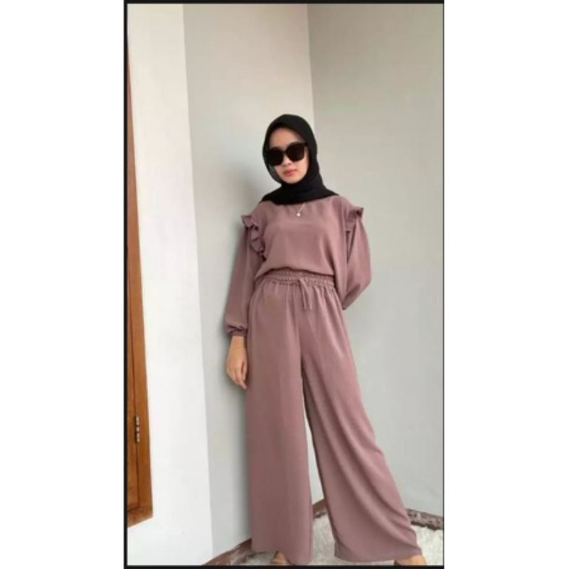 stelan Rubby crinkel// premium Rubby crinkel celana kulot