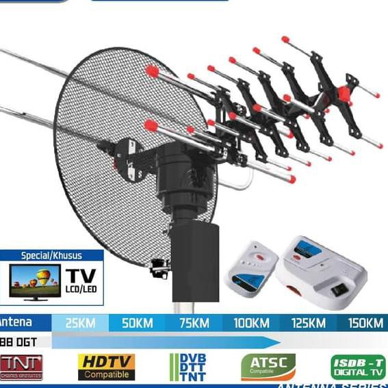 ANTENA TV DIGITAL REMOT INTRA INT 888 DGT ANTENA LUAR FREE KABEL 1OM