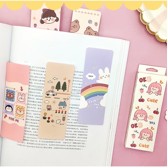 

Trendi Pembatas Buku Kertas Cute / Novel / Komik Bookmark Sweet Organizer Murah