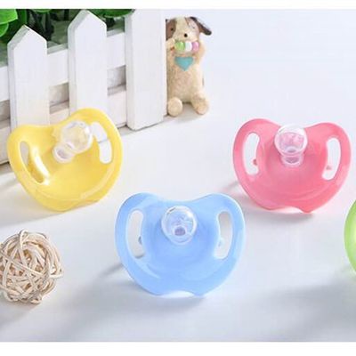 ZCK Empeng Bayi  Biasa  / Empeng Dot Bayi lucu  / Dot Bayi Biasa  / Empeng Buah Bayi-BULAT KUNING