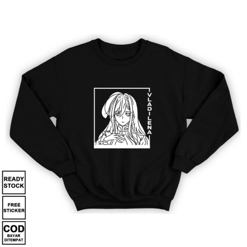 SWEATER WAIFU ANIME MANGA LENA VLADILENA MILIZE 86 EIGHTY SIX SHINEI NOUZEN ANJU EMMA BAJU JEPANG JA