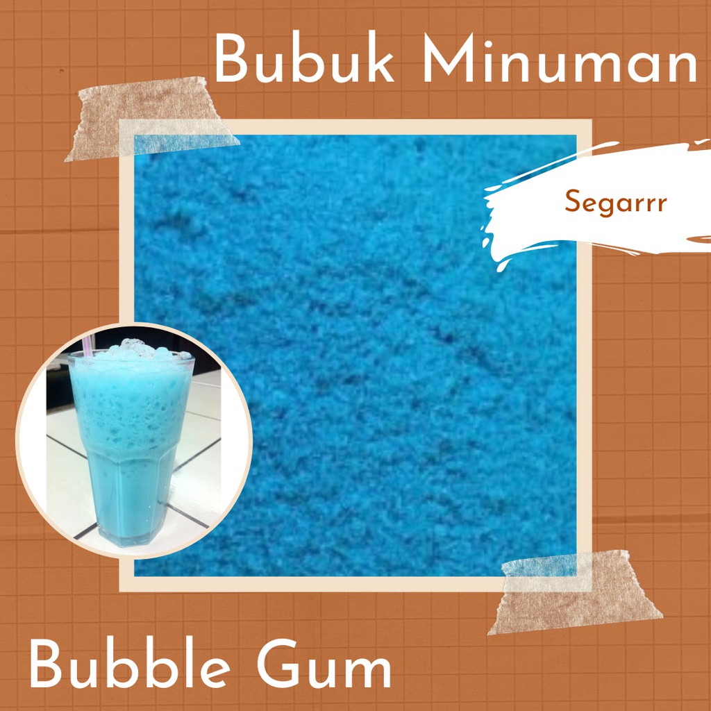 

Bubuk Minuman Premium Rasa Bubble Gum 1 Kg Serbuk Minuman Bubble Gum Enak Murah Halal Aman Terbaik