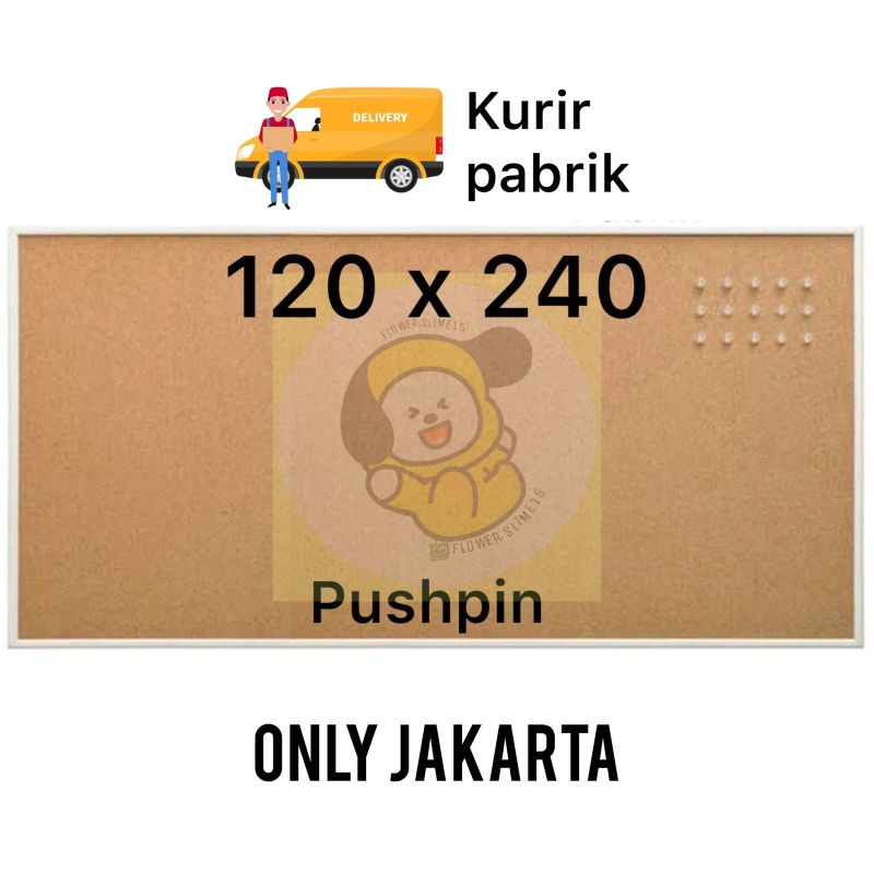 

Softboard sakura 120x240 /Cork board /Push pin /mading softboard READY