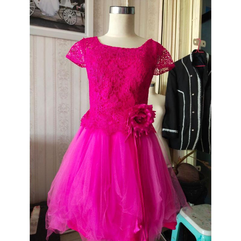 Mini dress pink fanta 002/ gaun pesta second pink