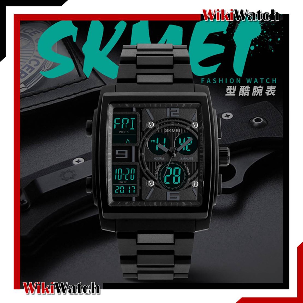 Jam Tangan Pria SKMEI 1274 Dual Time - Jam Tangan Analog Digital SKMEI