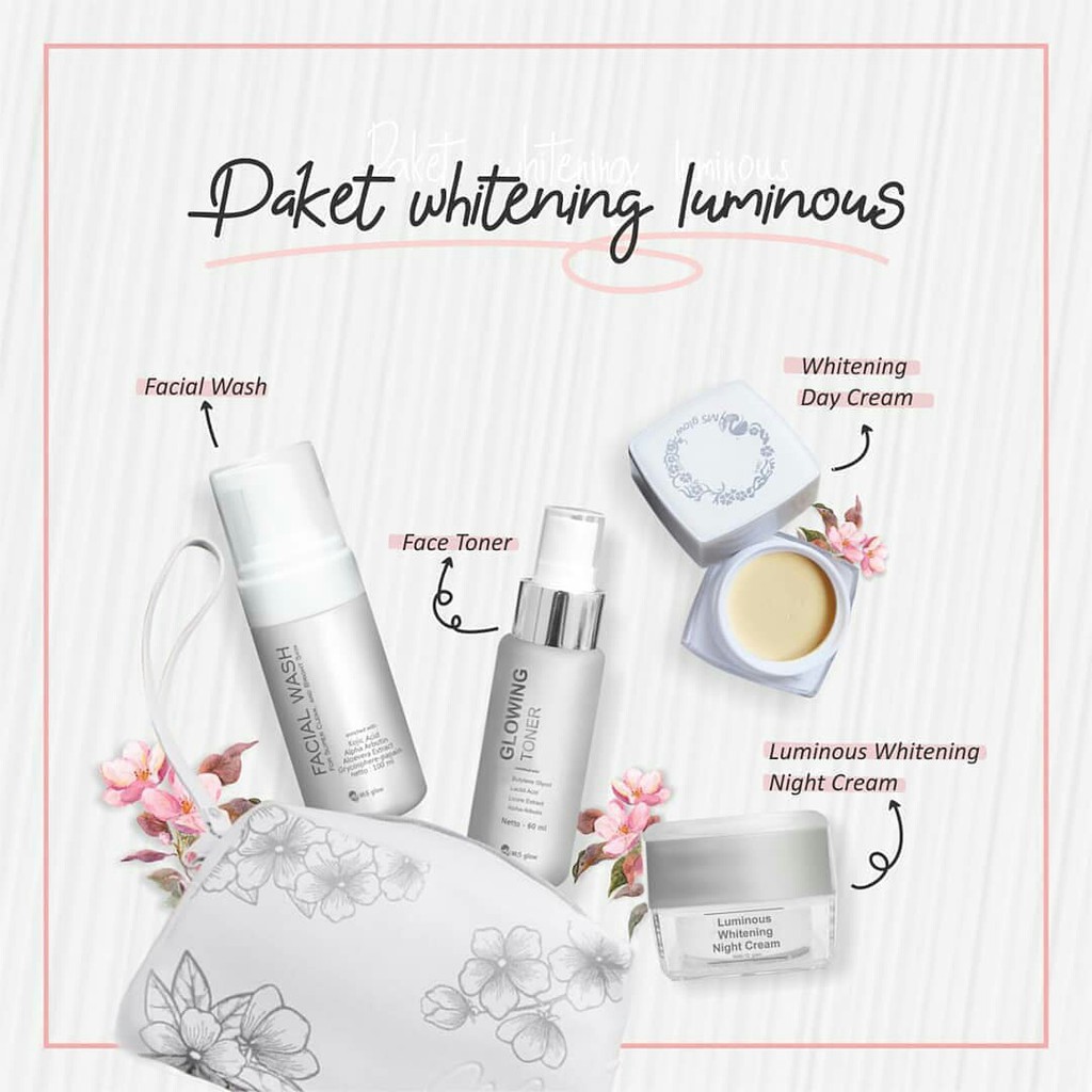 Ms Glow Luminous Whitening Series Paket Luminous Whitening Shopee Indonesia