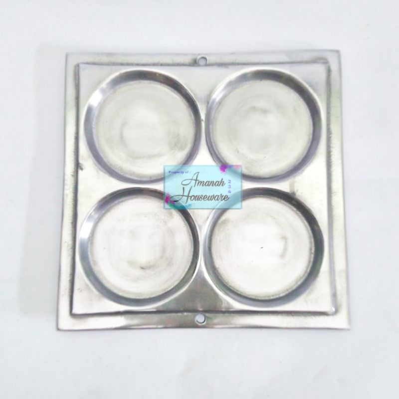 Cetakan Martabak Mini / Wajan Cetakan Pancake / Cetakan Kue Leker | Cetakan Martabak Kotak Isi 4 Lub