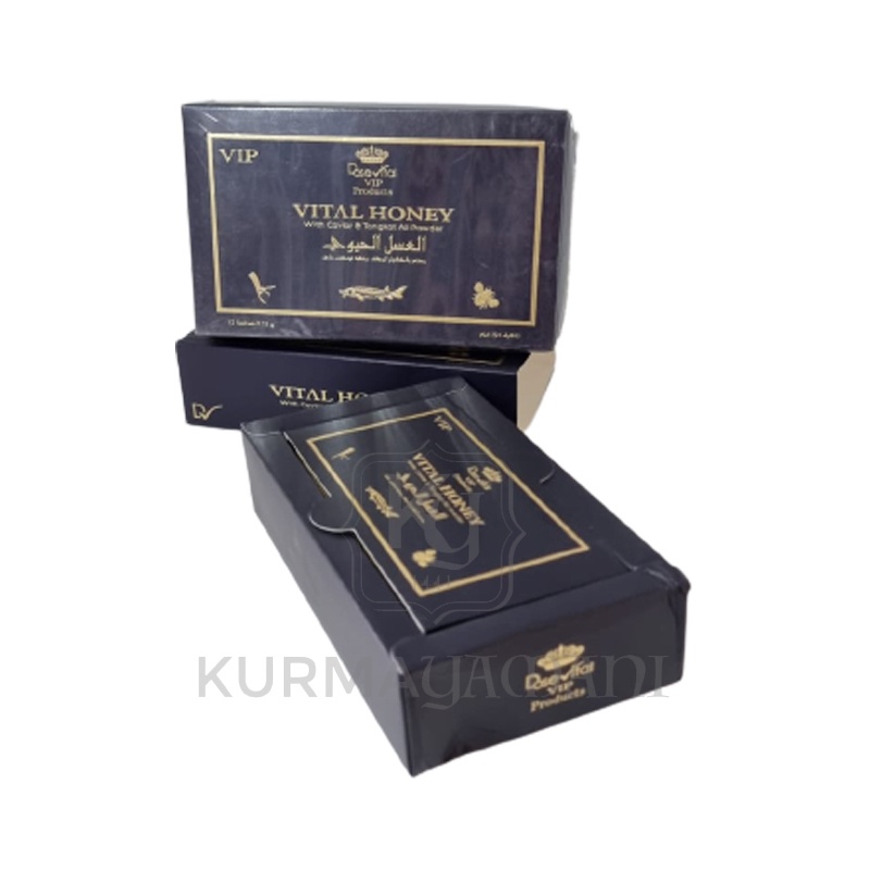 Vital Honey Vip 1 Box Isi 12 With Caviar Tongkat Ali Bukan Etumax || Madu Sehat Pria || For Men
