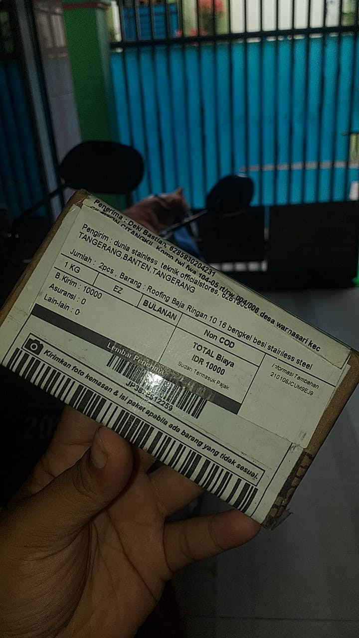 Roofing Baja Ringan 10*16 Bengkel Besi Stainless Steel Interior Teknik