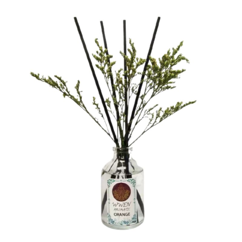 Reed Diffuser Aromatherapy Bunga Difuser Aroma Pengharum Ruangan Pewangi Oil Reed Difuser REED DIFFUSER LOVER'S GRASS REED DIFFUSER REFILL REED DIFFUSER HAMPERS PENGHARUM RUANG AROMATERAPI-ARM BUNGA ORANGE