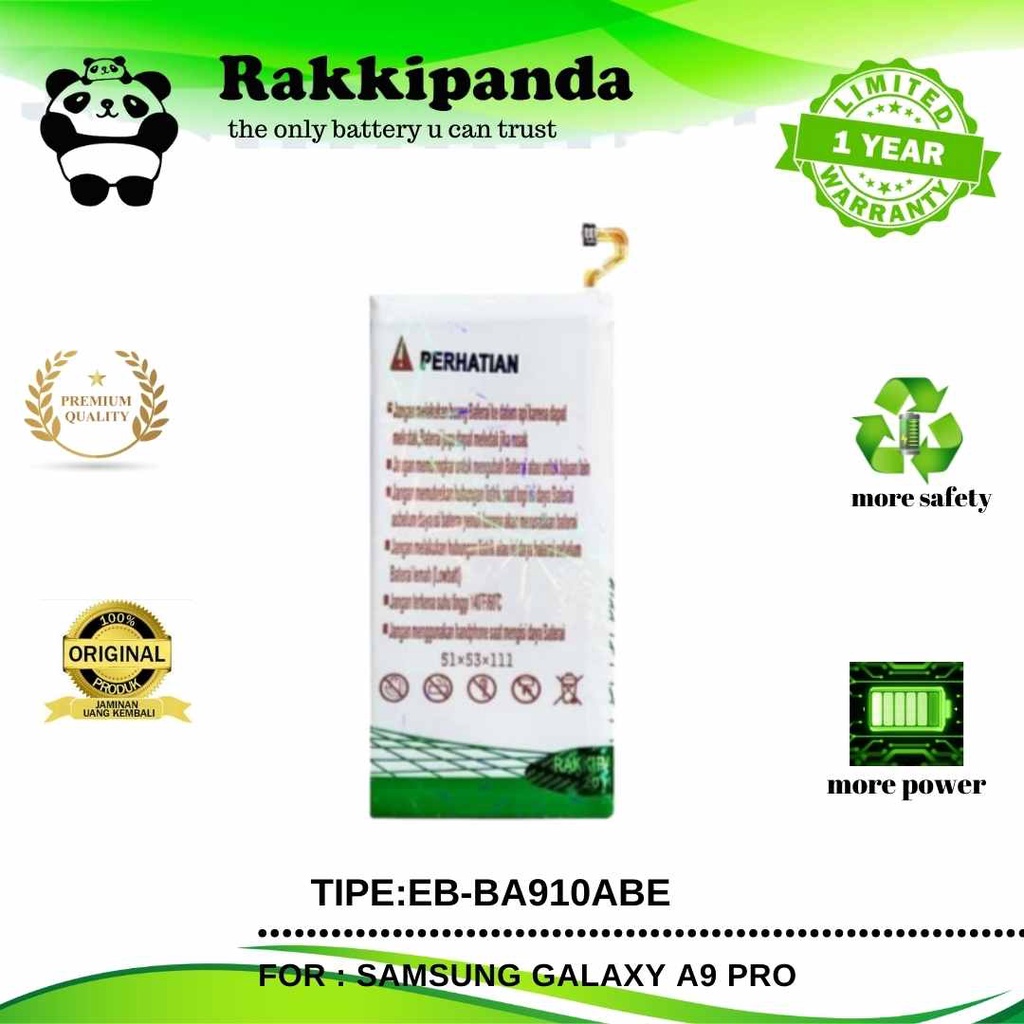 (R/K)- RakkiPanda - BA910ABE Samsung A9 Pro A910 / A9 Plus Batre Batrai Baterai