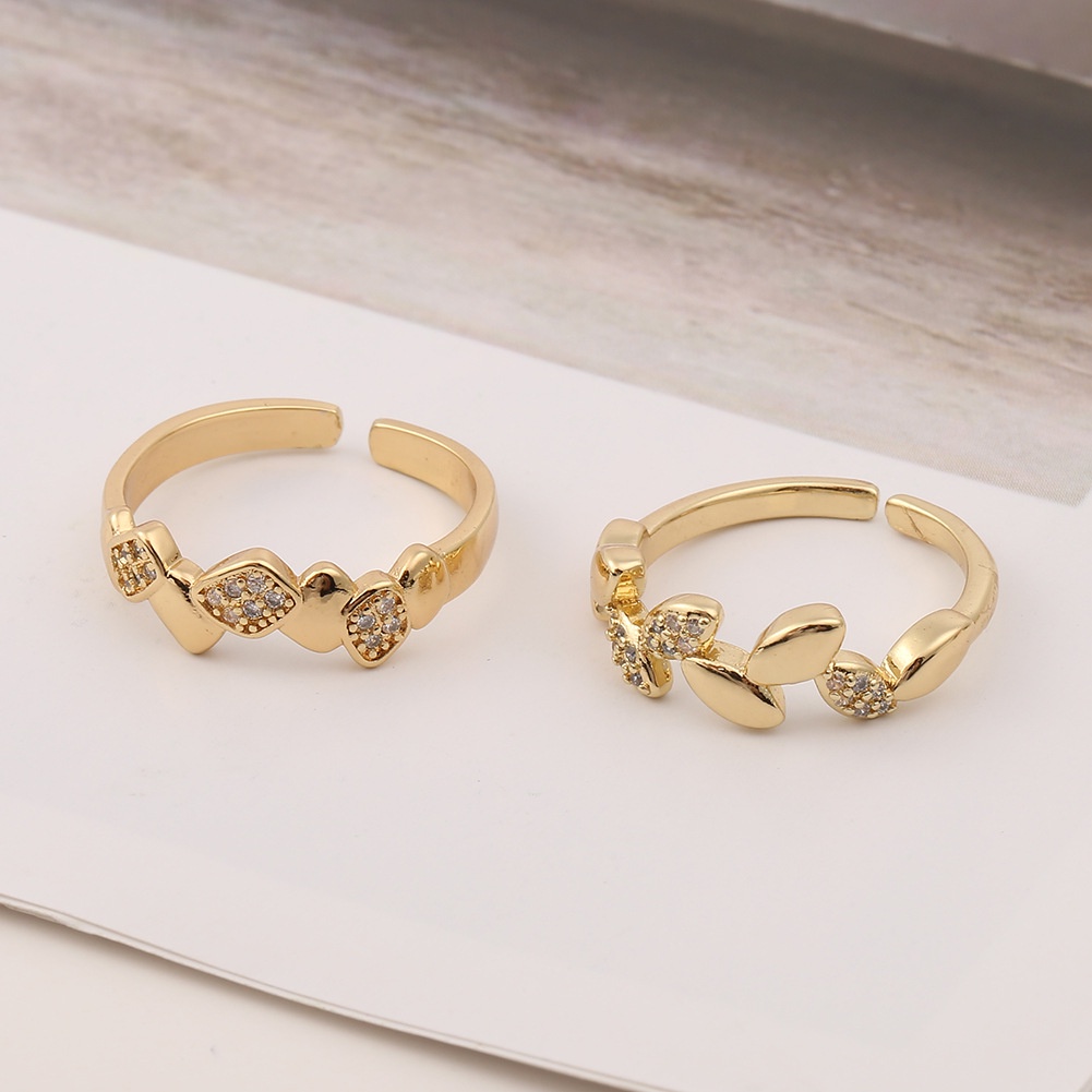 Cincin gaya Eropa dan Amerika tidak teratur bunga cincin pria dan wanita sederhana diamond gelang fa