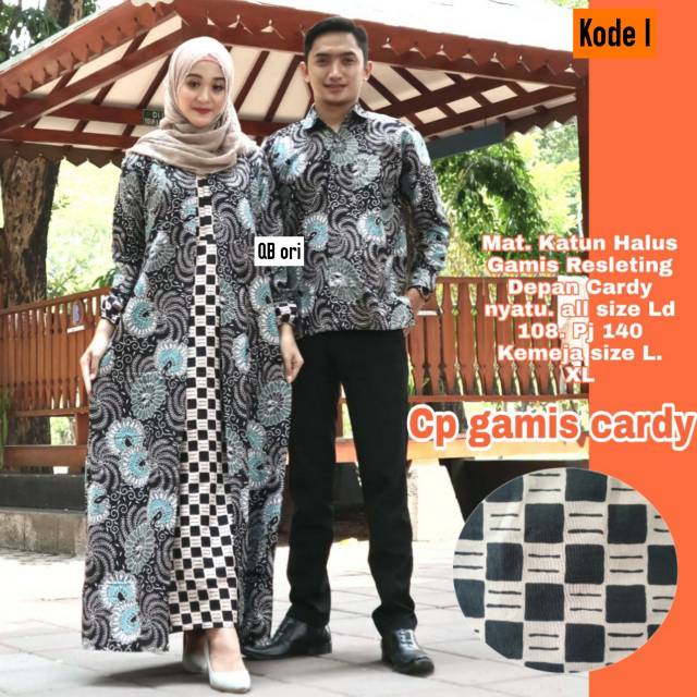 GROSIR COUOLE GAMIS CARDY BATIK  COUPLE KEMEJA PANJAN